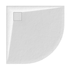 Welland kőhatású félköríves zuhanytálca szifonnal 90 x 90 cm - fehér (GT-9090RS) kád, zuhanykabin