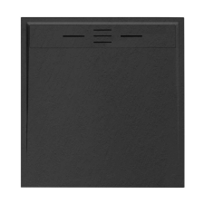  Welland kőhatású zuhanytálca szifonnal 90 x 90 cm - fekete (GT-9090LS) kád, zuhanykabin