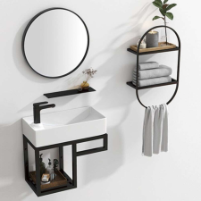  Welland Loft 5 részes fürdőszobabútor szett LED tükörrel - 44 cm fürdőszoba bútor