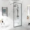 Welland Montana walk-in zuhanyfal 70 x 195 cm - fekete profil