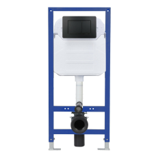 Welland Slim Beépíthető WC Tartály - Fekete Nyomólappal, Kétfunkciós szaniter