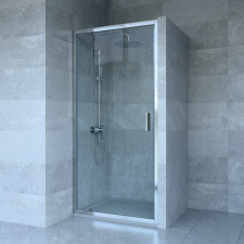 Welland SS-90 zuhanyajtó - 90 cm - matt króm profil kád, zuhanykabin