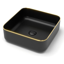 Welland UC-31 pultra építhető mosdókagyló - 39 x 39 cm - fekete / arany szaniter
