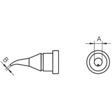 Weller LT pákahegy, forrasztóhegy LT-1X kerek formájú, hajlított, tompa hegy 0.4 mm (00544 425 99) forrasztási tartozék