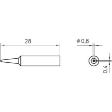 Weller Pákahegy WXP 65-höz, véső, 0,8 mm, Weller XNT H (T0054485999) forrasztási tartozék
