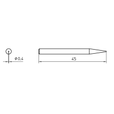 Weller WHS40 pákahegy 0,4mm-es ceruzahegy formájú Weller 4SPI15210-1 (4SPI15210-1) forrasztási tartozék