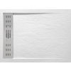 Wellis Ergo fehér kőhatású műmárvány zuhanytálca 140x90, lefolyóráccsal