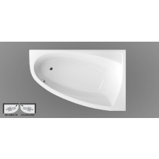  Wellis Matana 150x95cm jobbos asszimetrikus akrilkád kád, zuhanykabin