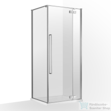 Wellis Mika 90x90 szögletes nyílóajtós zuhanykabin easy clean bevonattal, gunmetal grey kád, zuhanykabin