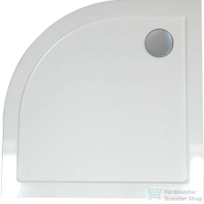 Wellis SMC 90x90x4 cm-es íves lapos zuhanytálca, zuhanyszifonnal WC00407 kád, zuhanykabin