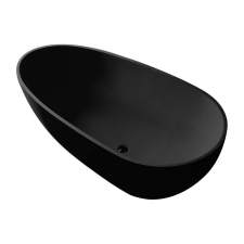 Wellis Soul Matt Black öntöttmárvány szabadon álló kád 167,5x85,53 cm kád, zuhanykabin