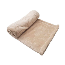  Wellsoft, nyomott mintás babatakaró 70*90 cm - beige babaágynemű, babapléd