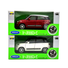 Welly Fiat 500L (2013) Piros autópálya és játékautó