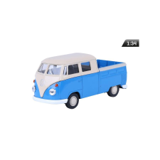 Welly Makett autó, 1:34, VW T1 Duplakabin Pick Up, kék krém makett