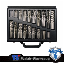 Welzh Werkzeug Csigafúró Klt. HSS - műanyag kofferben - 170 részes (2008-WW) fúrószár