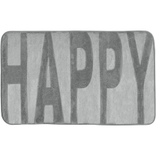Wenko fürdőszobaszőnyeg memóriahabos Happy 50 cm x 80 cm szürke lakástextília