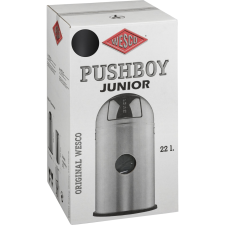 Wesco Pushboy Junior 22 literes nyomófedeles fém szemetes - Matt grafit (112788) szemetes