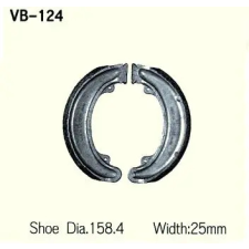 Wesrah VB-124 fékpofa Wesrah Futómű és fék alkatrészek Fékpofák (dobfék) egyéb motorkerékpár alkatrész