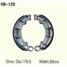 Wesrah VB-129 fékpofa Wesrah  Futómű és fék alkatrészek Fékpofák (dobfék) egyéb motorkerékpár alkatrész