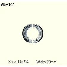 Wesrah VB-141 fékpofa Wesrah Futómű és fék alkatrészek Fékpofák (dobfék) egyéb motorkerékpár alkatrész