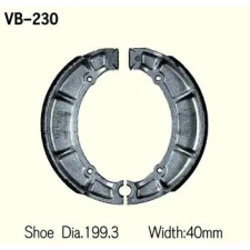 Wesrah VB-230 fékpofa Wesrah Futómű és fék alkatrészek Fékpofák (dobfék) egyéb motorkerékpár alkatrész