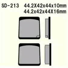Wesrah VD-213 fékbetét Wesrah Futómű és fék alkatrészek Fékbetétek (tárcsafék) egyéb motorkerékpár alkatrész