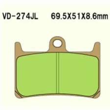 Wesrah VD-274SRJL fékbetétek Wesrah  Futómű és fék alkatrészek Fékbetétek (tárcsafék) egyéb motorkerékpár alkatrész