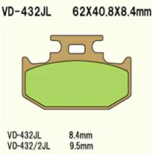 Wesrah VD-432JL fékbetét Wesrah  Futómű és fék alkatrészek Fékbetétek (tárcsafék) egyéb motorkerékpár alkatrész