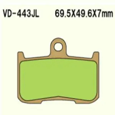 Wesrah VD-443JL (FA347HH) fékbetét Wesrah Futómű és fék alkatrészek Fékbetétek (tárcsafék) egyéb motorkerékpár alkatrész
