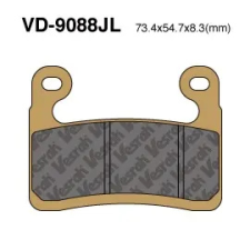 Wesrah VD-9088JL szinterezett fém fékbetét Wesrah Futómű és fék alkatrészek Fékbetétek (tárcsafék) egyéb motorkerékpár alkatrész