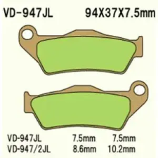 Wesrah VD-947/2JL fékbetét Wesrah Futómű és fék alkatrészek Fékbetétek (tárcsafék) egyéb motorkerékpár alkatrész