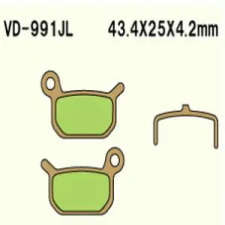 Wesrah VD-991JL fékbetét Wesrah  Futómű és fék alkatrészek Fékbetétek (tárcsafék) egyéb motorkerékpár alkatrész