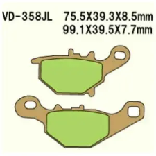 Wesrah VESRAH VD-358JL (FA401) Fékbetét Wesrah  Futómű és fék alkatrészek Fékbetétek (tárcsafék) egyéb motorkerékpár alkatrész