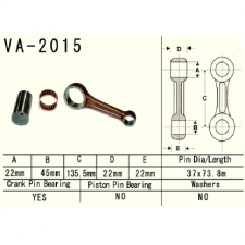 Wesrah Yamaha YFM600 Grizzly 99-01R hajtókar Wesrah Motor alkatrészek Egyéb alkatrészek egyéb motorkerékpár alkatrész