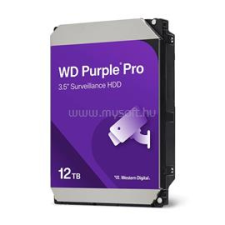 Western Digital HDD 12TB 3.5" SATA 7200RPM PURPLE PRO (WD122PURP) merevlemez, ssd