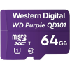 Western Digital MicroSD kártya - 64GB (microSDHC™, SDA 6.0, 24/7 működtetés, Purple) (WDD064G1P0C)