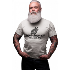  When life throws you a curve lean into it - Férfi Póló férfi póló