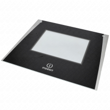 WHIRLPOOL - INDESIT 492x445 mm Üveg, ajtó, külső, fehér, (eredeti) INDESIT tűzhely beépíthető gépek kiegészítői