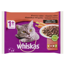  Whiskas alutasak 4-pack Marha-Csirke mártásban 4x85g macskaeledel