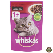 Whiskas alutasak mártásban marhával 85gr macskaeledel