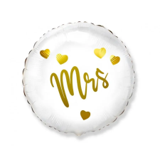  White, Fehér Mrs fólia lufi 46 cm (WP) party kellék