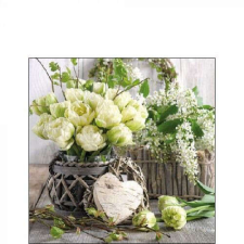 White Tulips papírszalvéta 25x25cm, 20db-os papírárú, csomagoló és tárolóeszköz