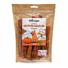 Whizzopet Szárított sütőtök rágócsík jutalomfalat kutyának, 100 gramm jutalomfalat kutyáknak