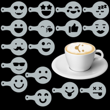 Wide World Kft Cappuccino és kávé díszítő Emoji sablonok (16db) konyhai eszköz