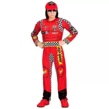 Widmann Autóversenyző overál jelmez sapkával - 128 cm plüssfigura