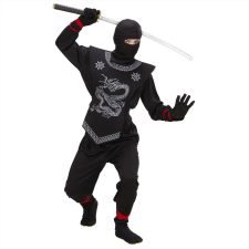 Widmann Fekete ninja jelmez, 140 cm jelmez