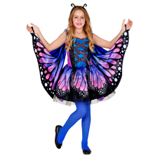 Widmann Kék pillangó jelmez szárnyakkal - 128 cm jelmez