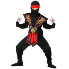 Widmann Piros harcos ninja jelmez fegyverekkel - 116 cm jelmez