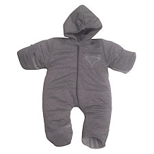 Wikids Baby overál+sál Róka hímzéssel - Melange szürke 56/62 babakabát, overál, bundazsák