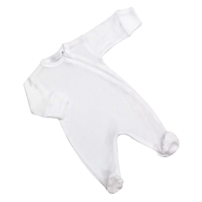 Wikids Lyukacsos hosszú ujjú pamut rugi - Fehér cipzáras - 56 rugdalózó